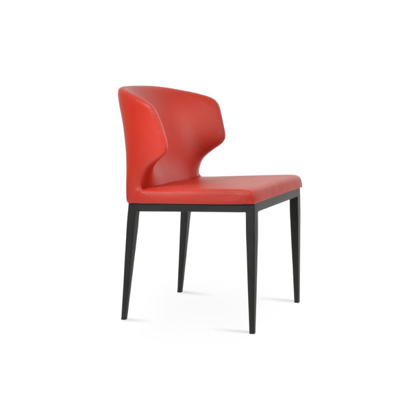 Soho Concept Amed Mw Dining Chair - Stylish Leatherette Seat, Modern Design, 2-year Guarantee, Made In Türkiye! Black,Red  Soho-concept-dining-chair-00124