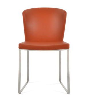 Soho Concept Amed Plus Chair - Elegant Leatherette Dining Chair With Chrome Finish, 2-year Guarantee, 350 Lbs Capacity Cinnamon  Soho-concept-dining-chair-00038