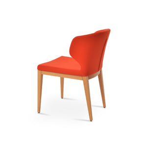 Soho Concept Amed Wood Dining Chair - Premium Camira Blazer Wool, 10-year Guarantee, Durable & Stylish Design Natural,Orange  Soho-concept-dining-chair-00039