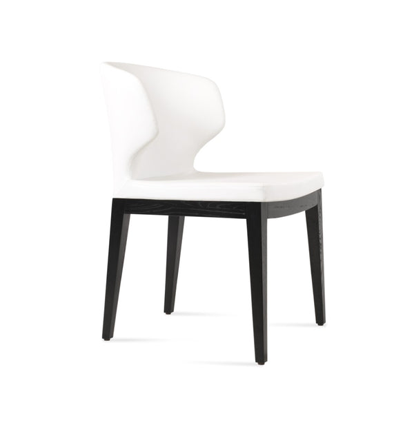 Soho Concept Amed Wood Dining Chair – Durable Leatherette Upholstery, Solid Wood Base, 2-year Guarantee, Modern Style Ash,Black,White  Soho-concept-dining-chair-00041