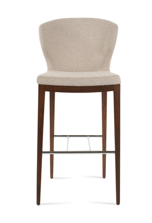 Soho Concept Amed Barstools & Counterstools - Stylish Solid Wood With Elegant Fabrics & 10-year Guarantee Choice Walnut,Beige  Soho-concept-dining-chair-07382