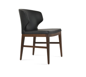 Soho Concept Amed Plus Ergonomic Dining Chair With Leatherette Seat, Adjustable Height, 2-year Guarantee, Black Black  Soho-concept-dining-chair-00062