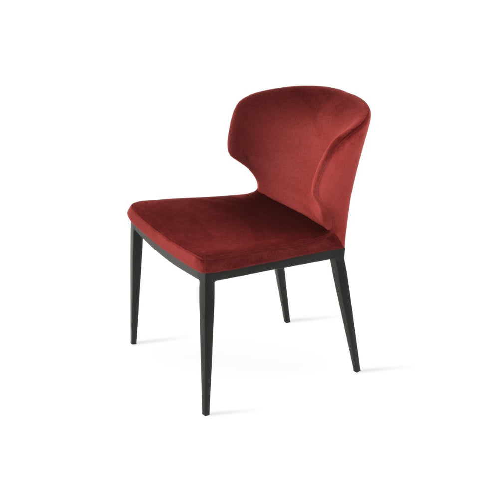 Soho Concept Amed Mw Dining Chair - Luxurious Boucle, Velvet & Nubuck - 10 Year Guarantee - Stylish Metal Base Black  Soho-concept-dining-chair-00063