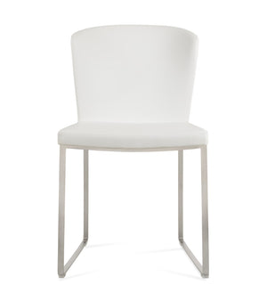 Soho Concept Amed Plus Chair - Elegant Leatherette Dining Chair With Chrome Finish, 2-year Guarantee, 350 Lbs Capacity White  Soho-concept-dining-chair-00072