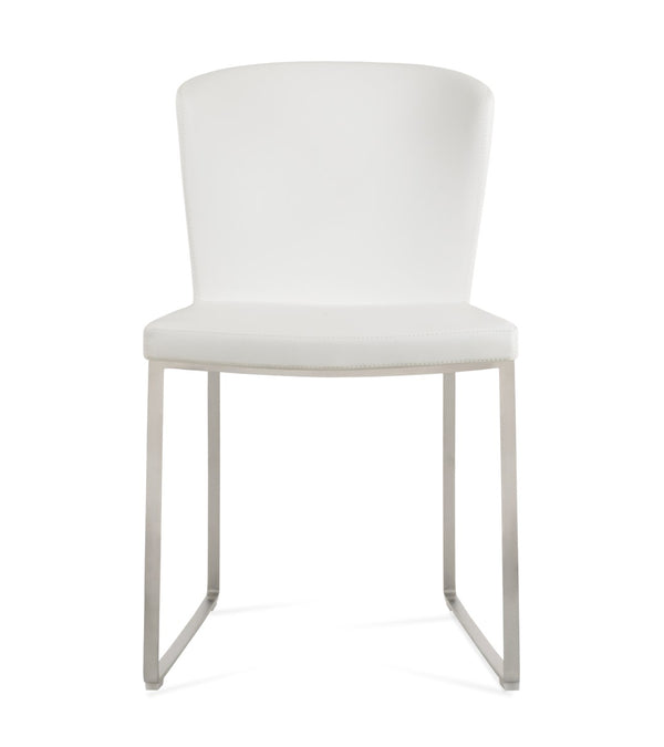 Soho Concept Amed Plus Chair - Elegant Leatherette Dining Chair With Chrome Finish, 2-year Guarantee, 350 Lbs Capacity White  Soho-concept-dining-chair-00072