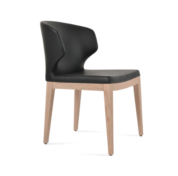 Soho Concept Amed Wood Dining Chair – Durable Leatherette Upholstery, Solid Wood Base, 2-year Guarantee, Modern Style Ash,Natural,White,Black  Soho-concept-dining-chair-00082