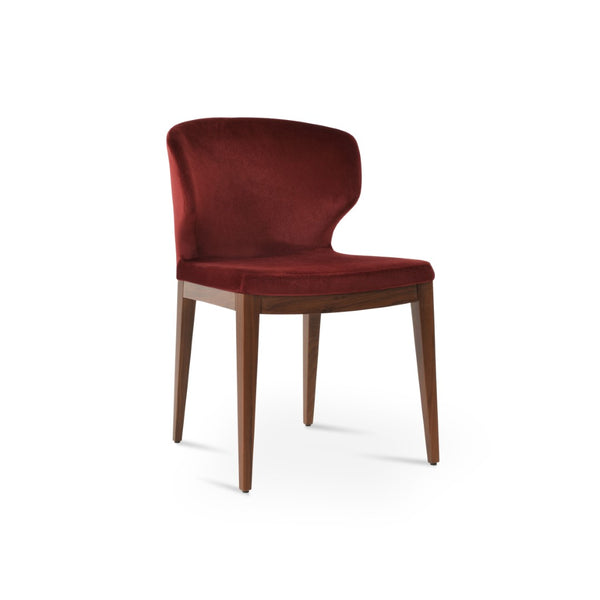 Soho Concept Amed Wood Dining Chair - Sophisticated Design With Premium Fabrics & 10-year Guarantee - Walnut Finish Walnut  Soho-concept-dining-chair-00076
