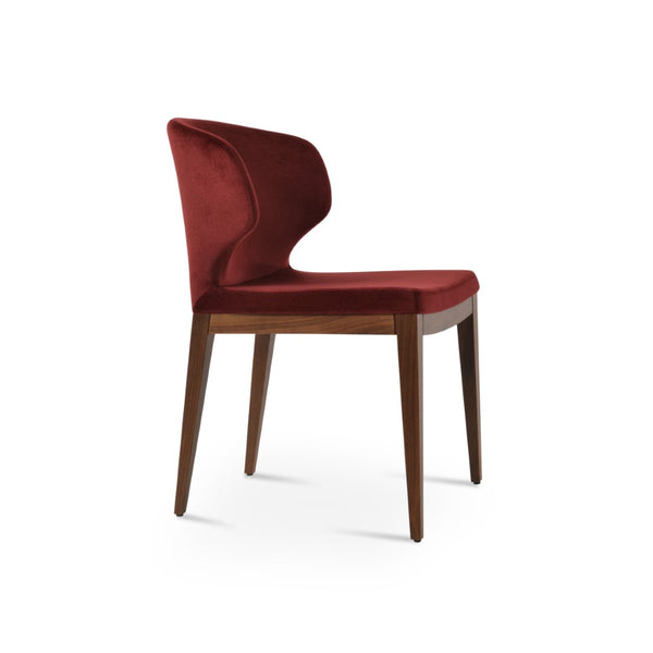 Soho Concept Amed Wood Dining Chair - Sophisticated Design With Premium Fabrics & 10-year Guarantee - Walnut Finish Walnut  Soho-concept-dining-chair-00076