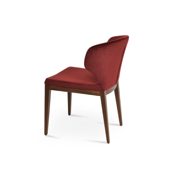 Soho Concept Amed Wood Dining Chair - Sophisticated Design With Premium Fabrics & 10-year Guarantee - Walnut Finish Walnut  Soho-concept-dining-chair-00076