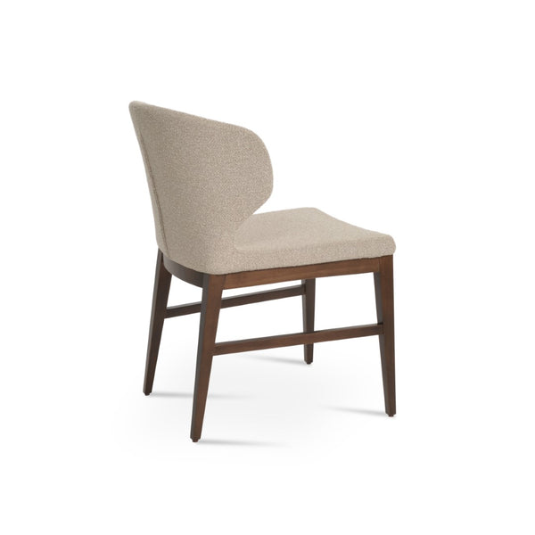 Soho Concept Amed Wood Dining Chair - Sophisticated Design With Premium Fabrics & 10-year Guarantee - Walnut Finish Beige,Walnut  Soho-concept-dining-chair-00080