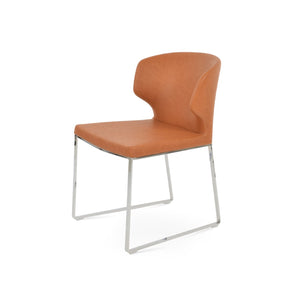 Soho Concept Amed Plus Chair - Elegant Leatherette Dining Chair With Chrome Finish, 2-year Guarantee, 350 Lbs Capacity Chrome  Soho-concept-dining-chair-00071