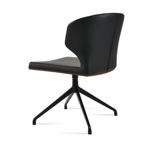 Soho Concept Amed Spider Dining Chair - Stylish Leatherette, Swivel Functionality, 2-year Guarantee, 400 Lbs Capacity Black  Soho-concept-dining-chair-00075