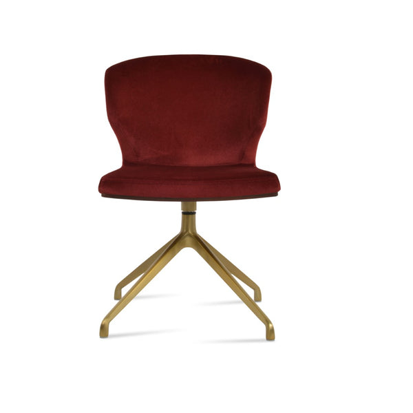 Soho Concept Amed Plus Spider Swivel Dining Chair - Stylish Boucle, Velvet, Nubuck Fabrics, 10-year Guarantee! Brass  Soho-concept-dining-chair-00074