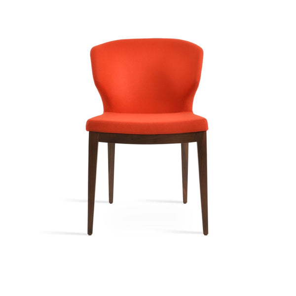 Soho Concept Amed Wood Dining Chair - Premium Camira Blazer Wool, 10-year Guarantee, Durable & Stylish Design Walnut,Orange  Soho-concept-dining-chair-00077