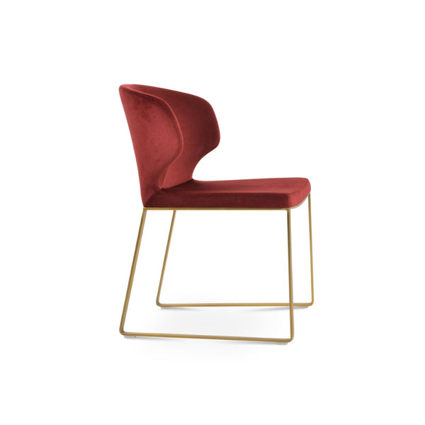 Soho Concept Amed Plus Chair - Premium Dining Chair With Stylish Fabric Options, 10-year Guarantee, 350 Lbs Support Brass  Soho-concept-dining-chair-00068