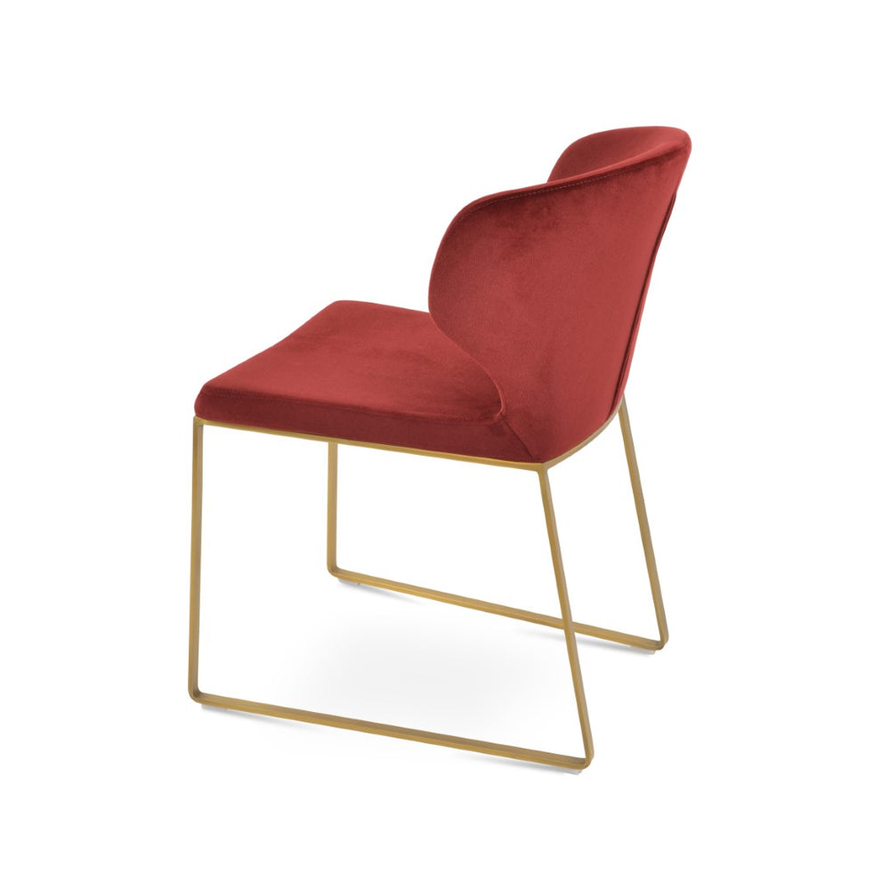 Soho Concept Amed Plus Chair - Premium Dining Chair With Stylish Fabric Options, 10-year Guarantee, 350 Lbs Support Brass  Soho-concept-dining-chair-00068