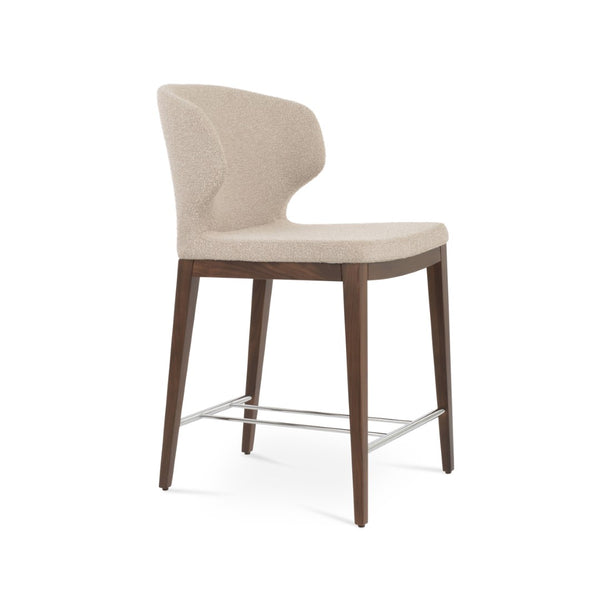 Soho Concept Amed Barstools & Counterstools - Stylish Solid Wood With Elegant Fabrics & 10-year Guarantee Choice Walnut,Beige  Soho-concept-dining-chair-07379