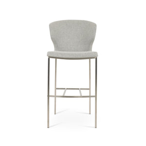 Soho Concept Solid Steel Barstools With Camira Blazer Wool Upholstery - Durable, Stylish, And Guaranteed Comfort Silver  Soho-concept-dining-chair-10188