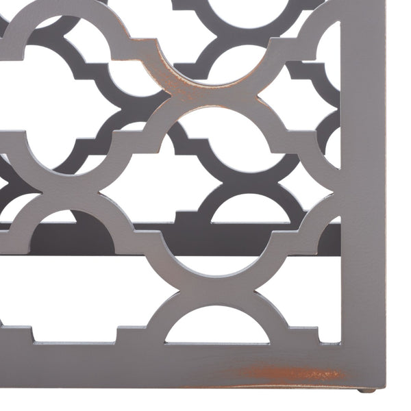 Safavieh Lonny End Table - Moroccan-Inspired Architectural Design With Quatrefoil Pattern For Elegant Spaces Grey AMH1507C