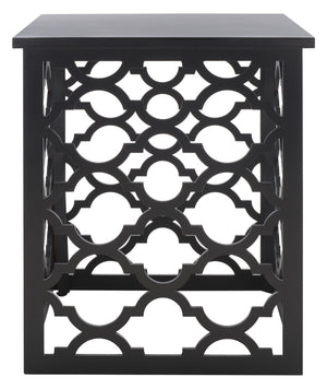 Safavieh Lonny End Table - Moroccan-Inspired Architectural Design With Quatrefoil Pattern For Elegant Spaces Black AMH1507D