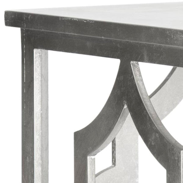 Safavieh Milo Contemporary Silver Leaf End Table – Quatrefoil-Inspired Design For Modern Living Spaces AMH1508A