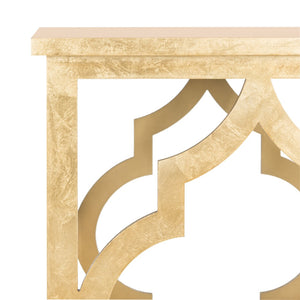 Safavieh Milo Trellis End Table - Elegant Quatrefoil Accent Table With Open-Frame Design For Modern Spaces Gold AMH1508B