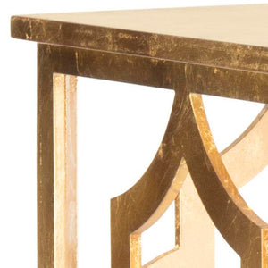 Safavieh Milo Trellis End Table - Elegant Quatrefoil Accent Table With Open-Frame Design For Modern Spaces Gold AMH1508B