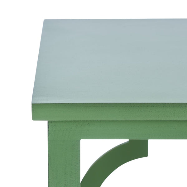 Safavieh Milo Trellis End Table - Elegant Quatrefoil Accent Table With Open-Frame Design For Modern Spaces Green AMH1508F