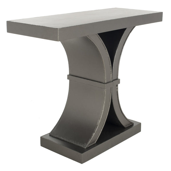 Safavieh Dryden Console Table - Versatile Architectural Design For Entryways, Living Rooms, And Sofas Distressed Black AMH1509A