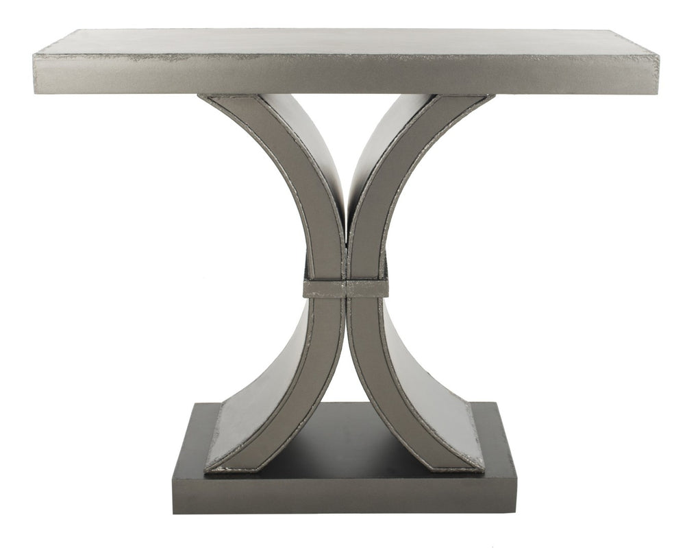 Safavieh Dryden Console Table - Versatile Architectural Design For Entryways, Living Rooms, And Sofas Distressed Black AMH1509A