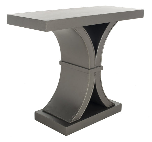 Safavieh Dryden Console Table - Versatile Architectural Design For Entryways, Living Rooms, And Sofas Distressed Black AMH1509A