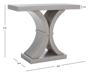 Safavieh Dryden Console Table - Versatile Architectural Design For Entryways, Living Rooms, And Sofas Grey AMH1509B