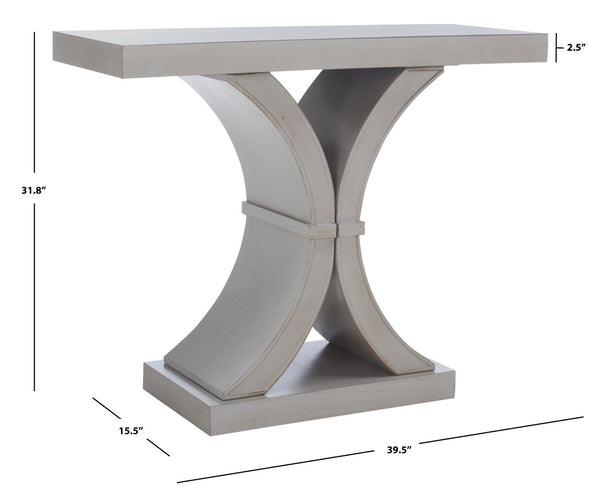 Safavieh Dryden Console Table - Versatile Architectural Design For Entryways, Living Rooms, And Sofas Grey AMH1509B