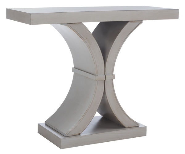 Safavieh Dryden Console Table - Versatile Architectural Design For Entryways, Living Rooms, And Sofas Grey AMH1509B