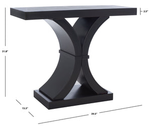 Safavieh Dryden Console Table - Versatile Architectural Design For Entryways, Living Rooms, And Sofas Black AMH1509E