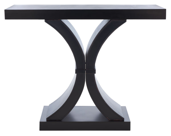 Safavieh Dryden Console Table - Versatile Architectural Design For Entryways, Living Rooms, And Sofas Black AMH1509E