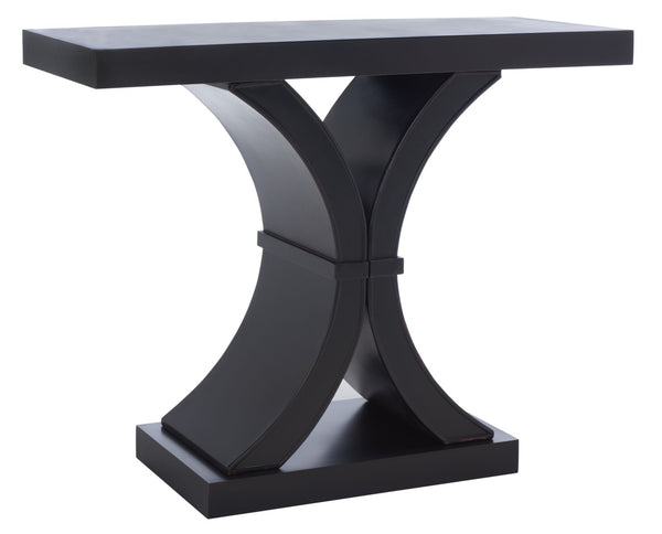 Safavieh Dryden Console Table - Versatile Architectural Design For Entryways, Living Rooms, And Sofas Black AMH1509E