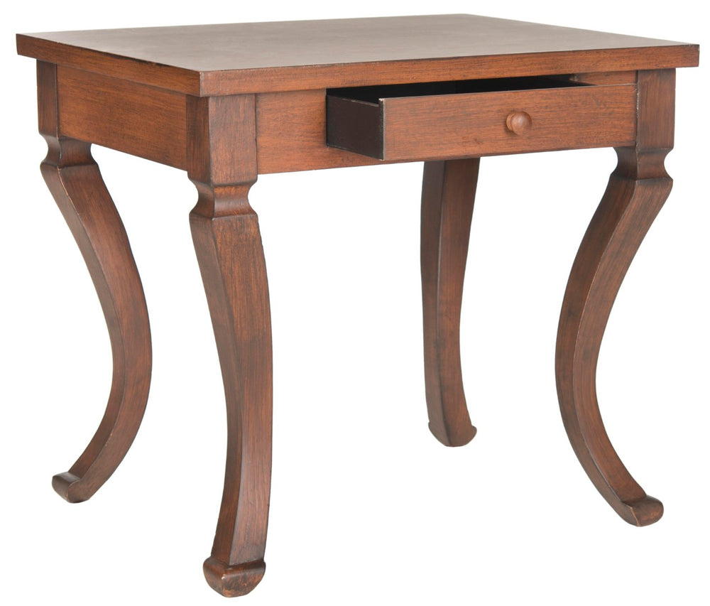 Safavieh Colman Elegant One-Drawer Side Table With Cabriole Legs - Perfect For Cozy Living Spaces & Storage AMH1510A