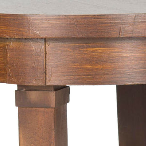 Safavieh Kipp End Table - British-Inspired Round Design, Warm Brown Fir Wood, Compact & Stylish For Any Space AMH1521A