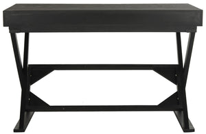 Safavieh Gilbert Desk: Stylish Weathered Black Compact Workspace With Storage For Home Office & Living Rooms AMH1525A