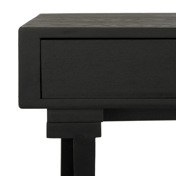 Safavieh Gilbert Desk: Stylish Weathered Black Compact Workspace With Storage For Home Office & Living Rooms AMH1525A