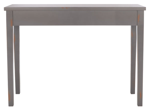 Safavieh Beale Console Table - Elegant Craftsman Design With Fluted Detailing And Practical Storage Drawer Taupe / Oak AMH1528E