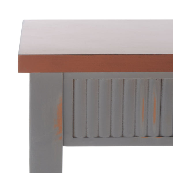 Safavieh Beale Console Table - Elegant Craftsman Design With Fluted Detailing And Practical Storage Drawer Taupe / Oak AMH1528E