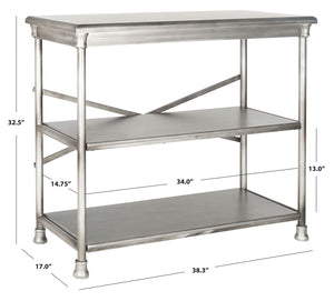 Safavieh Jamison Medium Bookcase – Stylish Dark Silver Iron Frame With X-Brace For Modern Living Spaces AMH1535A