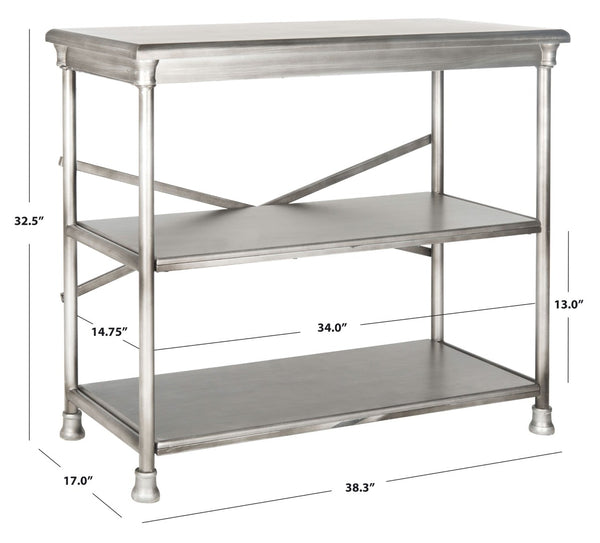 Safavieh Jamison Medium Bookcase – Stylish Dark Silver Iron Frame With X-Brace For Modern Living Spaces AMH1535A