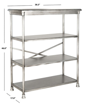Safavieh Jamison Large Bookcase – Stylish Industrial Design With Open Shelves For Living Room & Office Storage AMH1536A