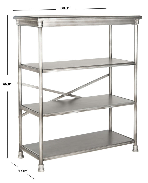 Safavieh Jamison Large Bookcase – Stylish Industrial Design With Open Shelves For Living Room & Office Storage AMH1536A