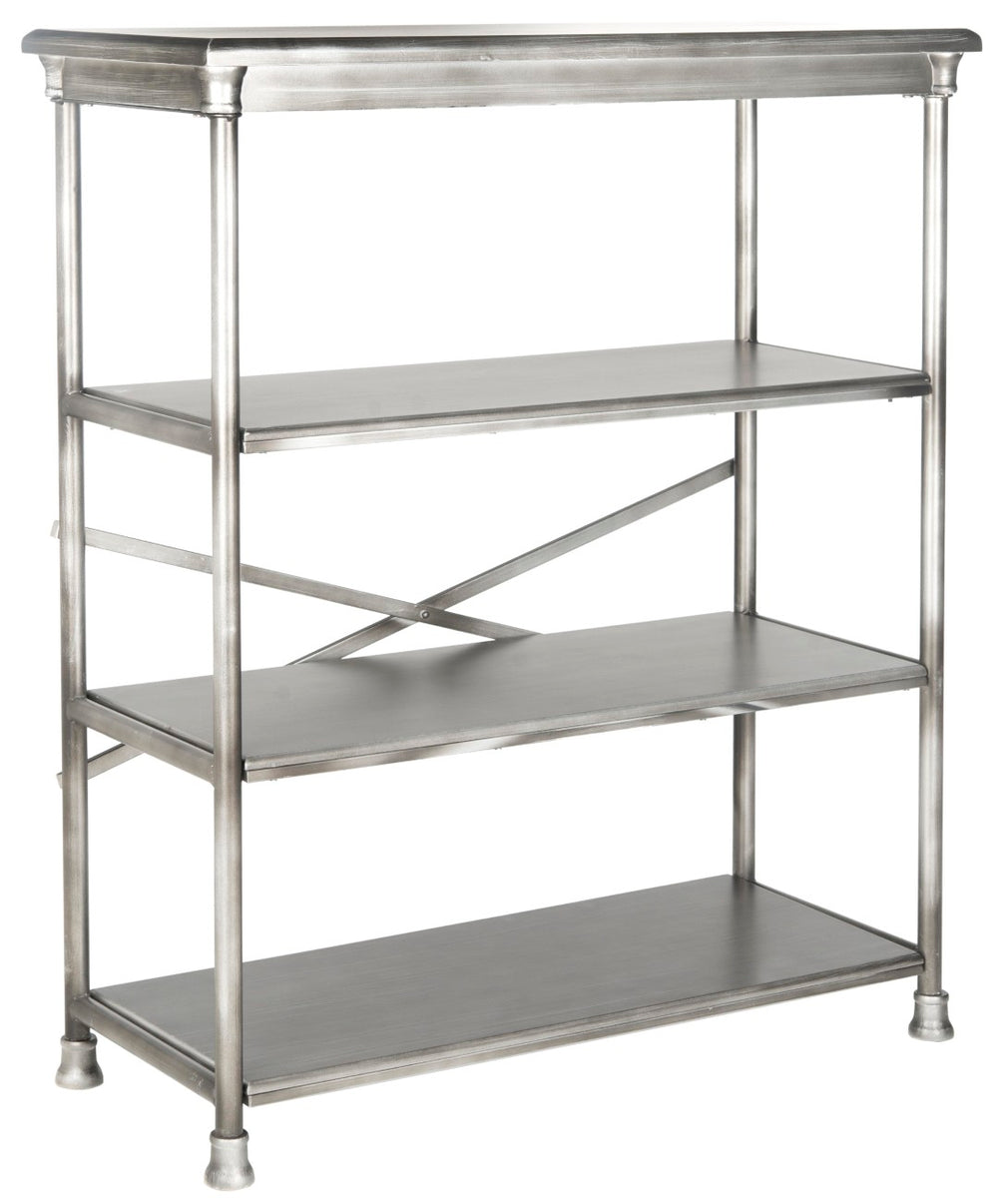 Safavieh Jamison Large Bookcase – Stylish Industrial Design With Open Shelves For Living Room & Office Storage AMH1536A