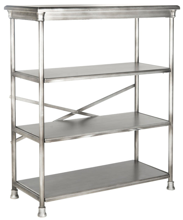 Safavieh Jamison Large Bookcase – Stylish Industrial Design With Open Shelves For Living Room & Office Storage AMH1536A