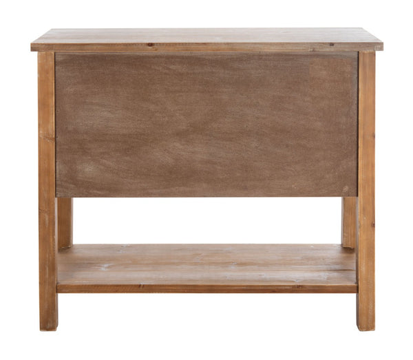Safavieh Mendie 6 Drawer Accent Table - Rustic Oak Console With Apothecary Design For Stylish Storage Solutions AMH1552A